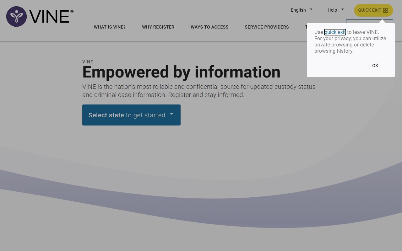VineLink inmate search portal for Adair County jail mugshots in Kirksville Missouri
