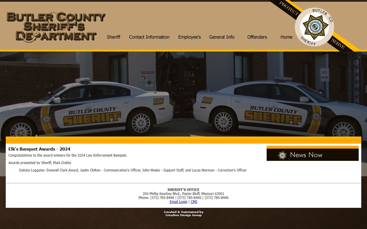 Butler County Sheriff's Office website for jail mugshots in Poplar Bluff Missouri