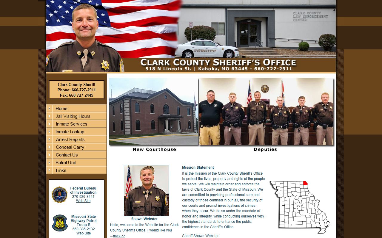 Clark County Sheriff website for jail mugshot and inmate searches