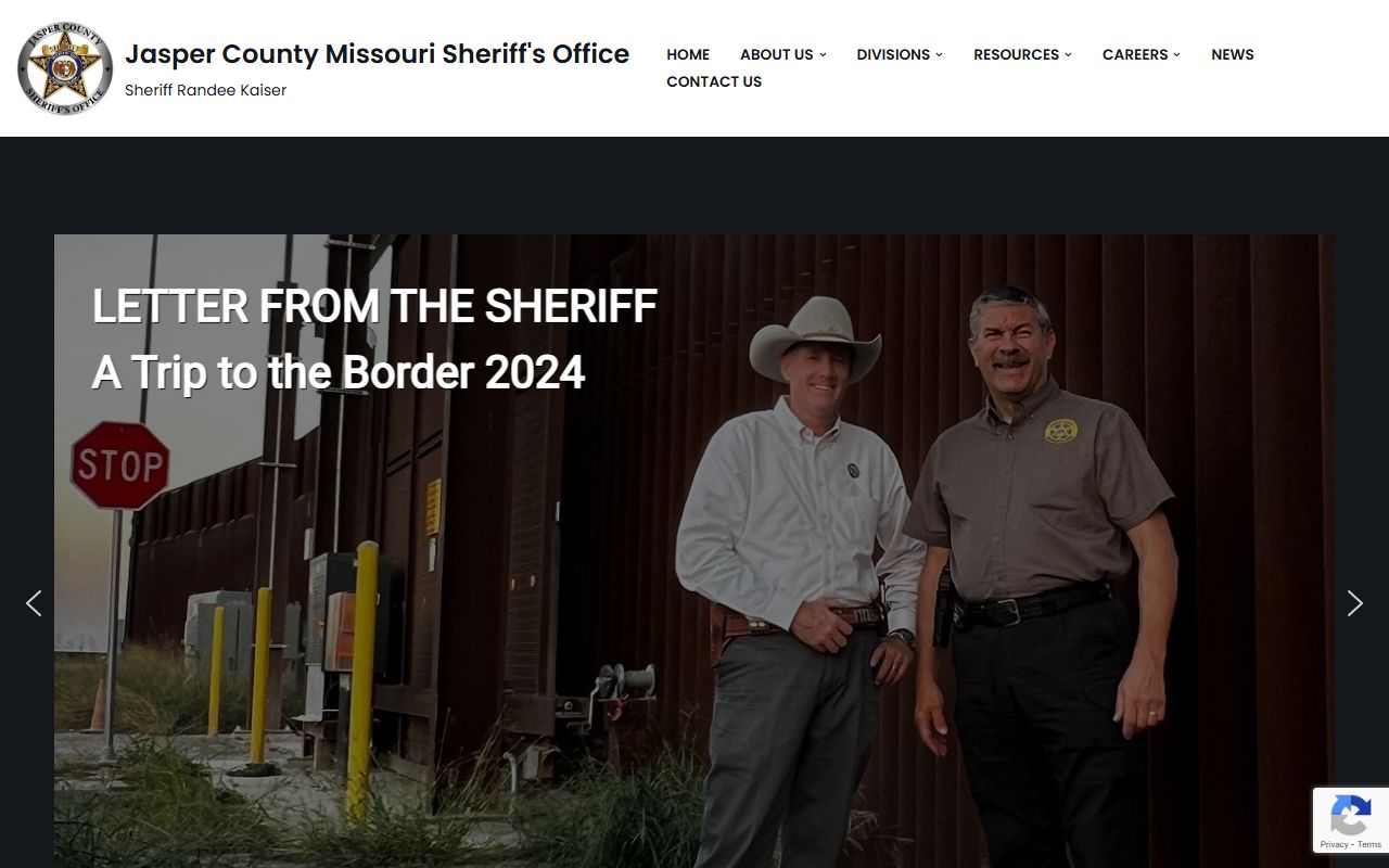 Jasper County Sheriff's Office website for jail mugshot information