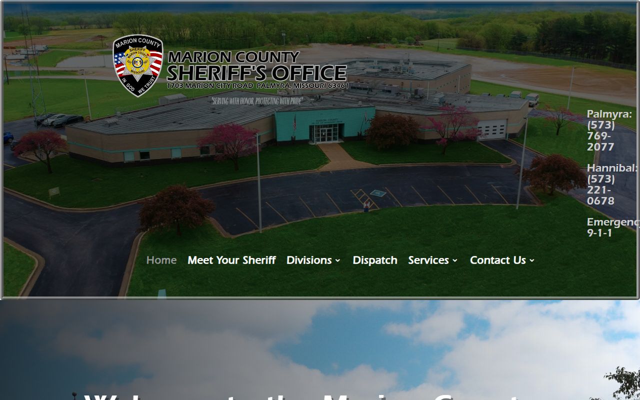 Marion County Sheriff's Office website for jail mugshots and inmate records